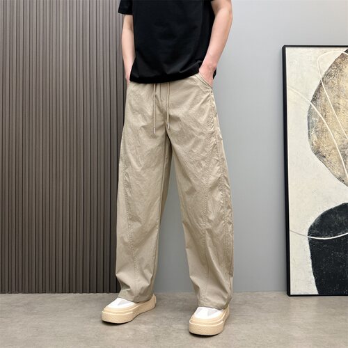 夏季薄款男士速干透气直筒休闲裤