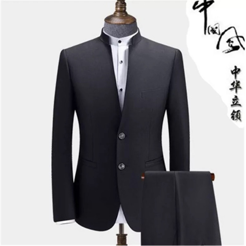 Korean Edition Chinese tunic suit Young men suit Self cultivation Chinese style Groom Wedding dress Collar suit leisure time business affairs suitin the Men's clothing, Suits  category - from Buy2taobao.com to provide professional Taobao agent buy service
