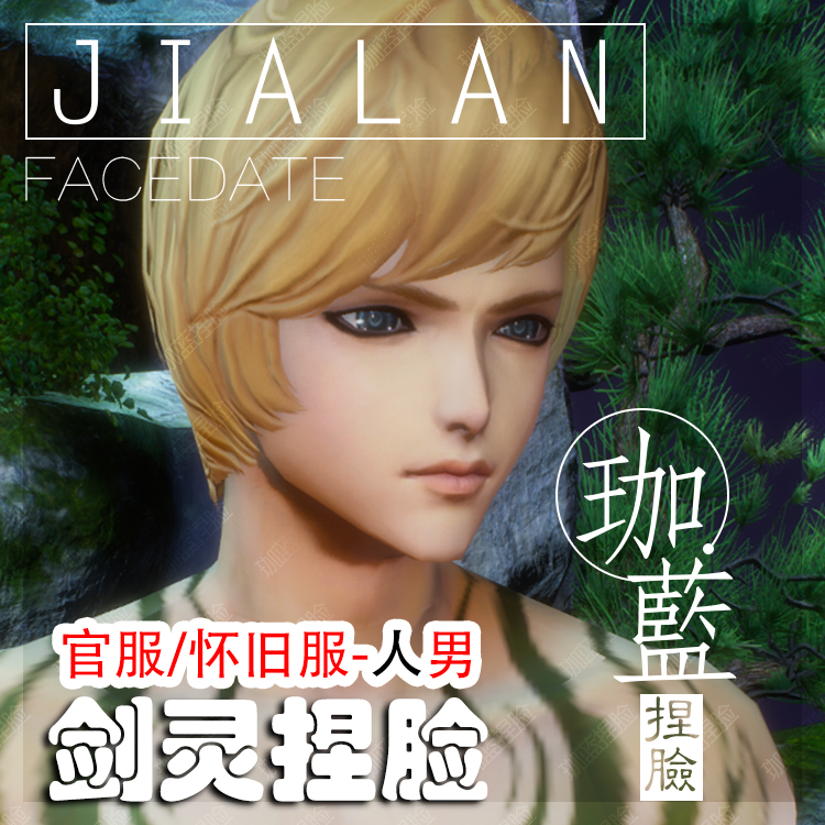 【珈蓝】剑灵捏脸 人男脸型数据 国服韩服国际服BNS私服可用 江陵