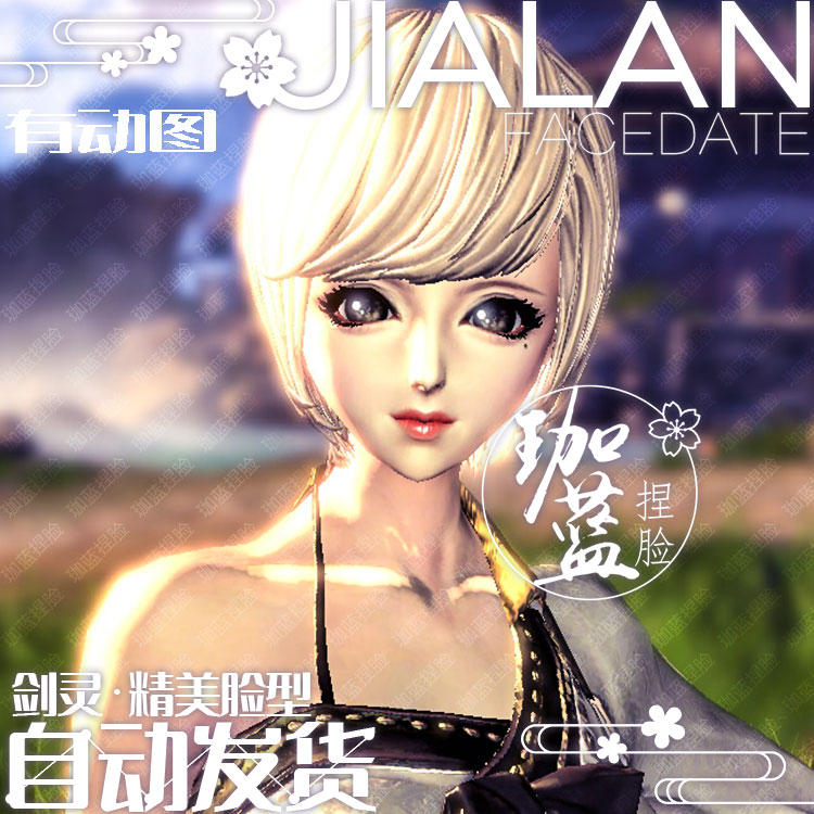 【珈蓝】剑灵捏脸 人女脸型数据 国服韩服国际服BNS私服可用 焦丽