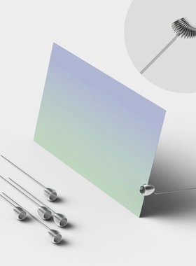 THEN骨朵弹簧无框卡片名片架原创ins北欧极简网红店毕业展示设计