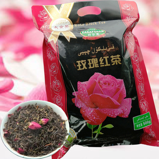 新疆玫瑰红茶叶尔羌黑袋玫瑰红茶500克/袋新疆旅游特产餐厅饭店茶