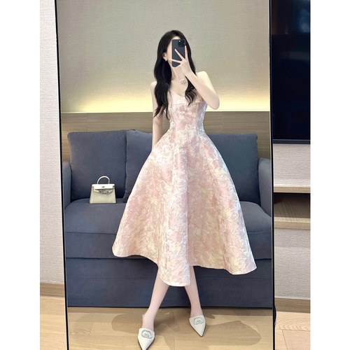 贵气千金风气质名媛A字裙吊带裙