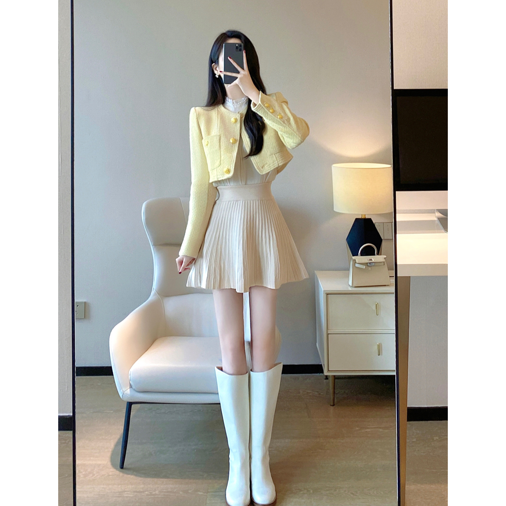 小女人最爱小香风两件套粗花呢