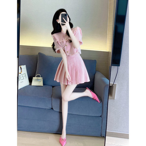 千金大小姐粗花呢小香风时尚套装