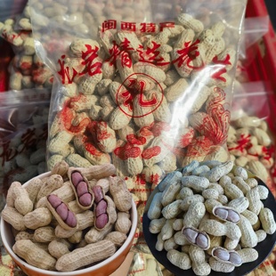 正宗龙岩水煮花生白晒咸干带壳熟湿烤花生零食有嚼劲原味25年新货