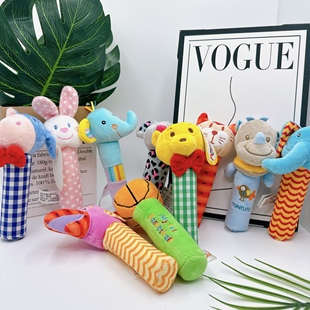 48包邮婴儿级捏捏棒咬咬棒狗狗发声铃铛毛绒玩具中小型犬宠物玩具