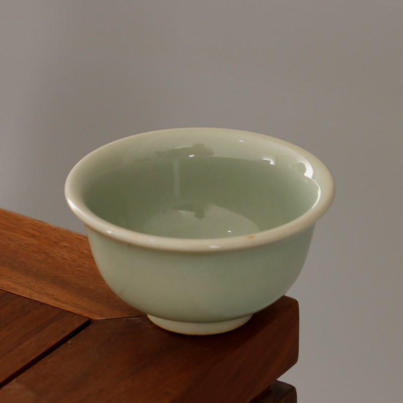 仿唐代耀州窑周世宗官窑天青釉手工素面中式复古主人杯茶杯压手杯