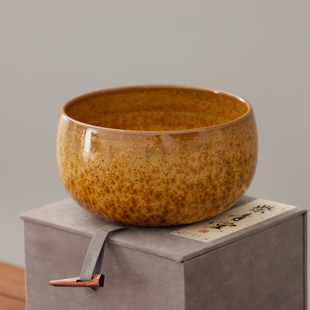 钧窑李峰手作茶叶末结晶青釉窑变复古青瓷茶道茶具餐具通用米饭碗