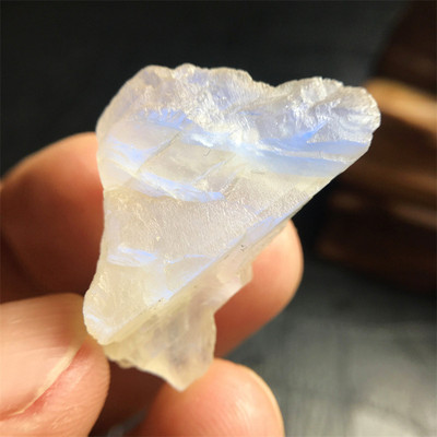 蓝白月光男女原石小吊坠毛料礼物