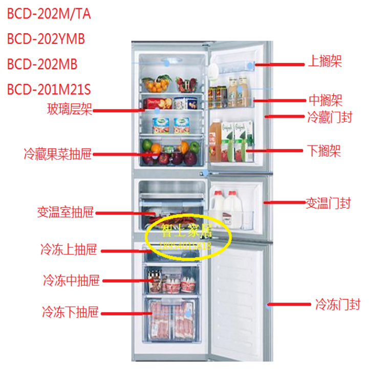 容声202ymb/ta冰箱抽屉配件通用