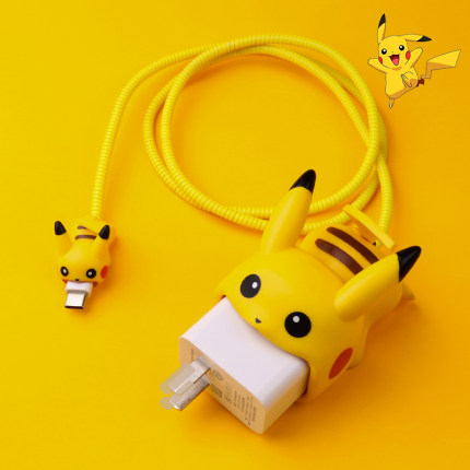 华为数据线保护套p40pro/nova9/8/7/6/mate30/18W卡通荣耀60畅享Zgic2手机充电器保护套缠绕绳咬一口防折断