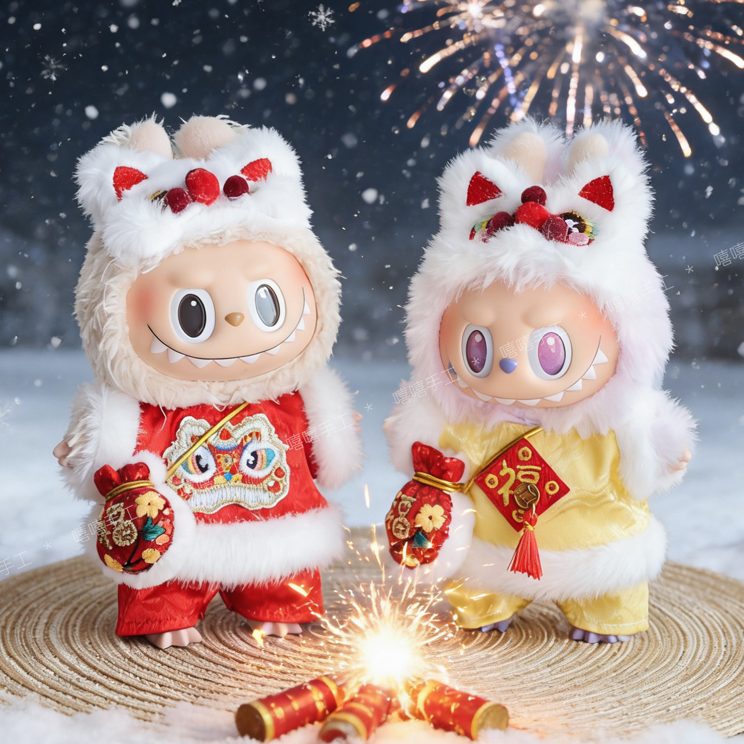 拉布布娃衣新年中式15cm