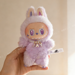 一二三四代labubu珍珠字母项链可定制字母拉布布公仔娃衣配件ABCD