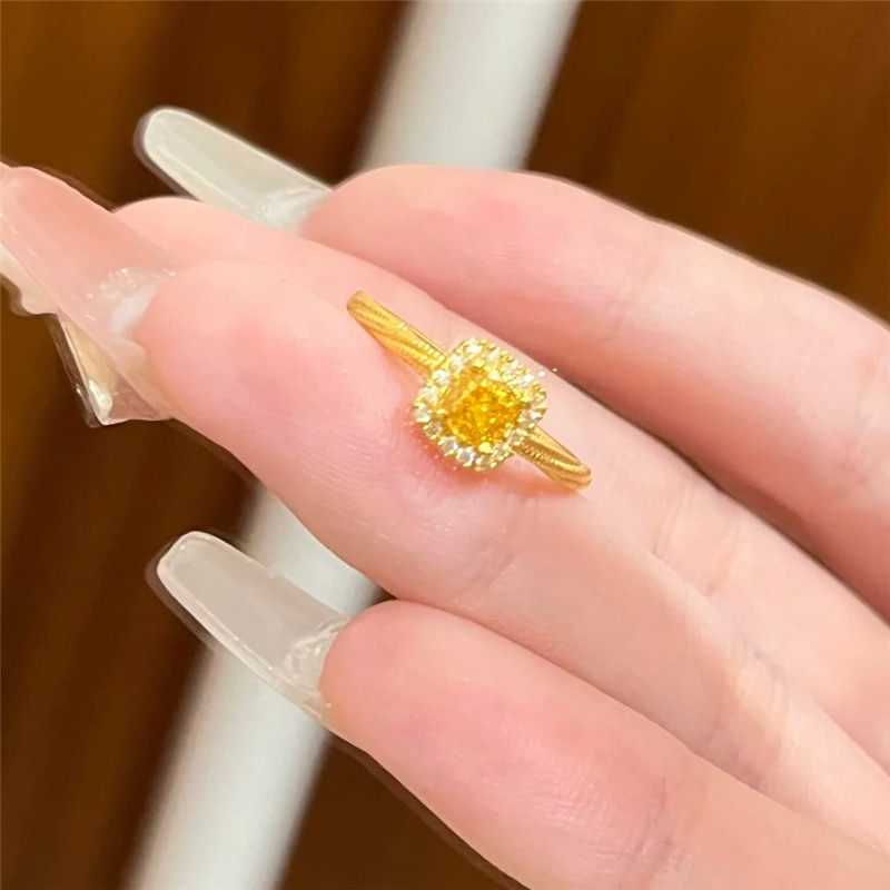 爆闪镶钻锆石小方糖戒指女轻奢气质999黄金色时尚黄钻可开口戒子,饰品/流行首饰/时尚饰品新,戒指/指环,淘宝优惠券,粉丝福利购,淘宝优惠卷