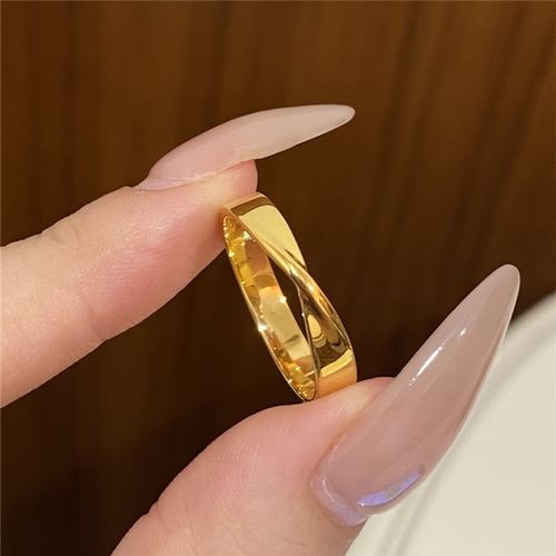 实心4mm莫比乌斯戒指情侣对戒