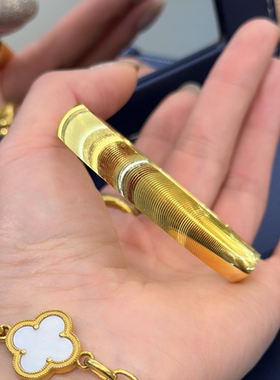 黄金色爆闪宽版轮胎猫眼手镯女