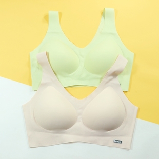 运动内衣女背心式 文胸固定杯无痕内衣防震防下垂跑步瑜珈睡眠胸罩