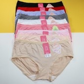 提臀竹炭妈妈裤 莫代尔柔软大码 女28030高腰女士三角裤 女中花内裤