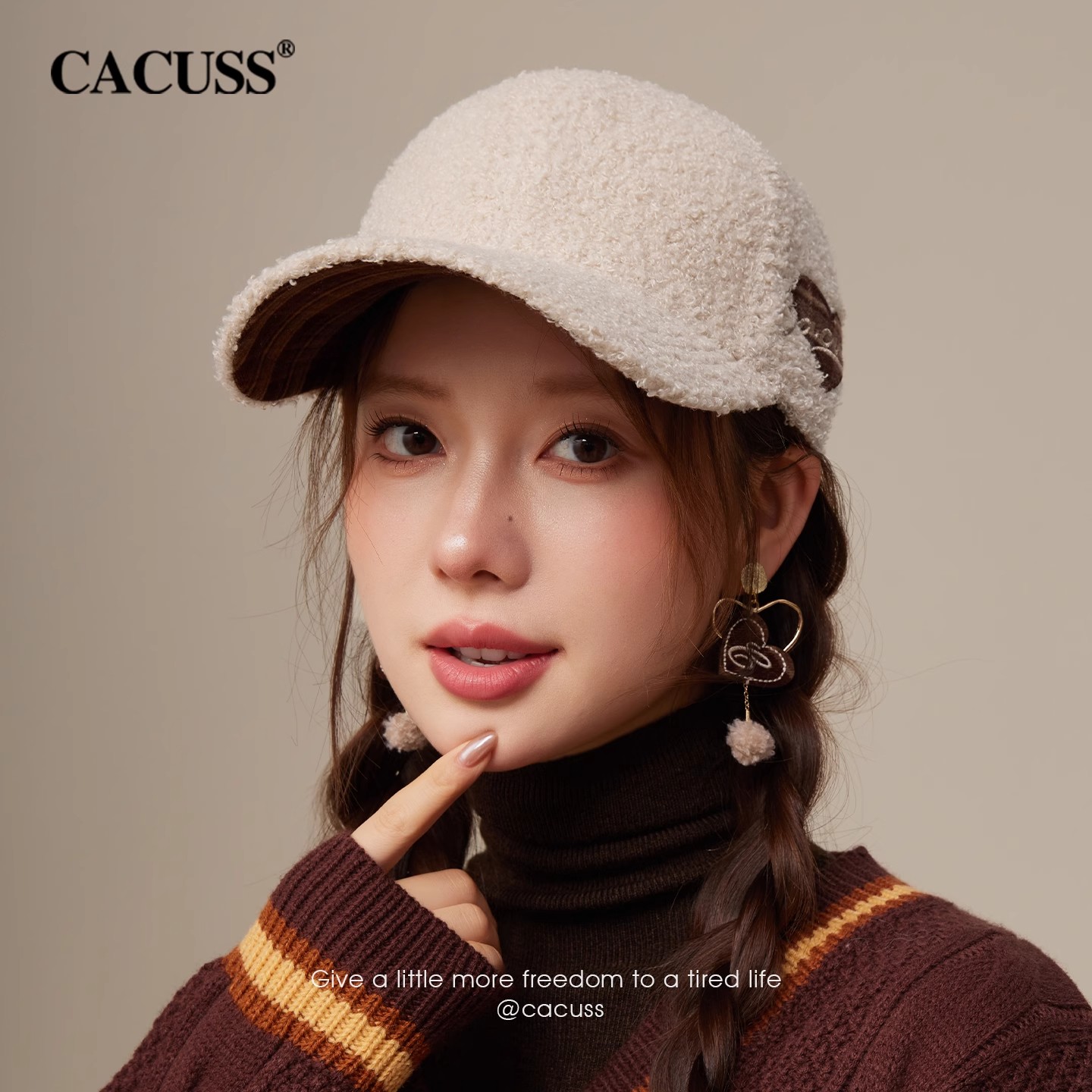 秋冬加厚泰迪绒棒球帽