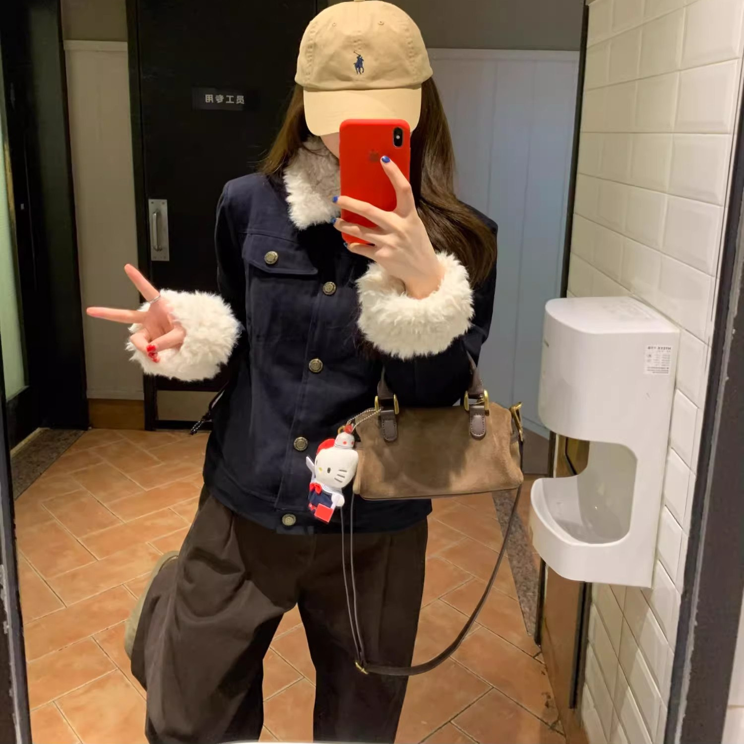 牛仔外套女短款上衣毛毛棉服