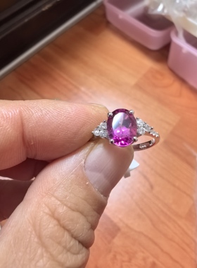 925银镀白金镶嵌天然托帕石戒指女节时尚珠宝首饰原创设计