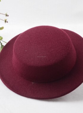 lolita头饰手作DIY直径高3cm扁帽帽胚英伦时尚女童小礼帽17cm矮帽