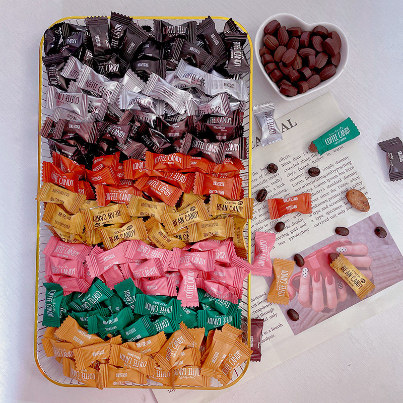 糖花顺咖啡糖提神即食咖啡豆糖工作加班学习犯困特浓可嚼压片糖 多喜乐零食 淘优券