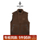 GHILARO 刺绣摇粒绒背心马甲4181 秋冬男装 古劳吉那诺 专柜同款