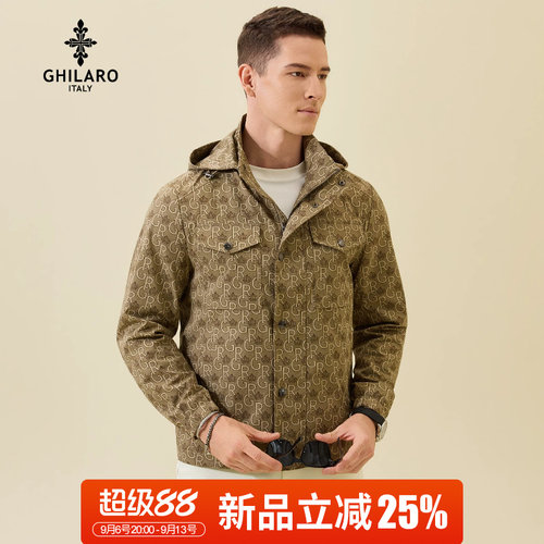古劳满身印花LOGO夹克