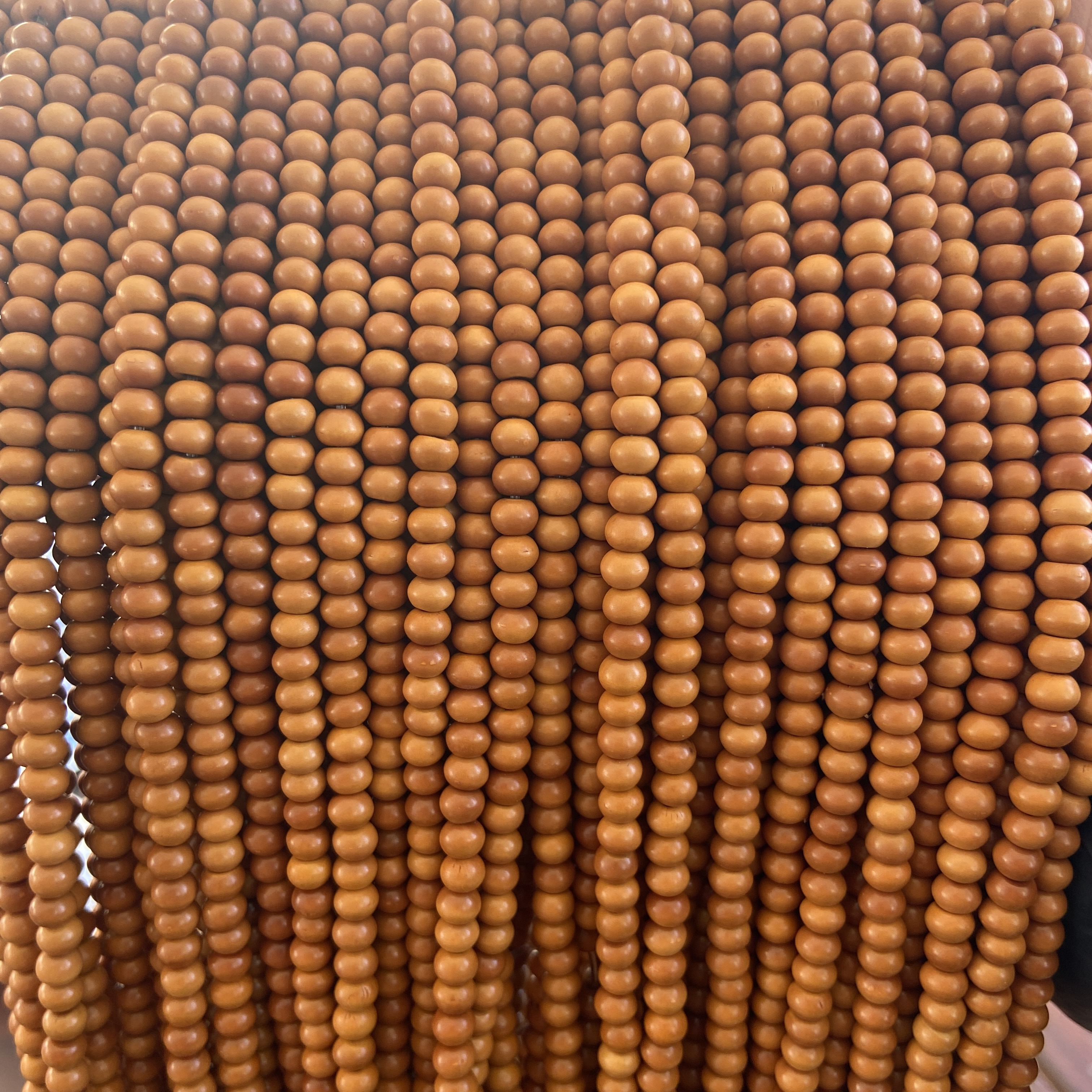 5mm橄榄核雕核壁珠光珠素串素核苹果圆脖挂链吊坠绳挂件绳项链