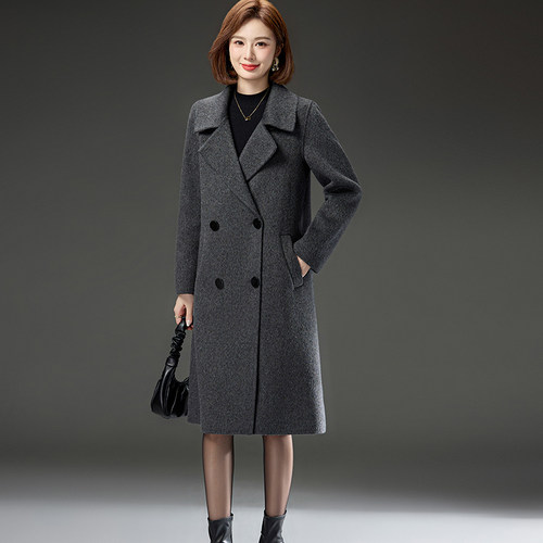 太嘉纯羊毛双面绒大衣女