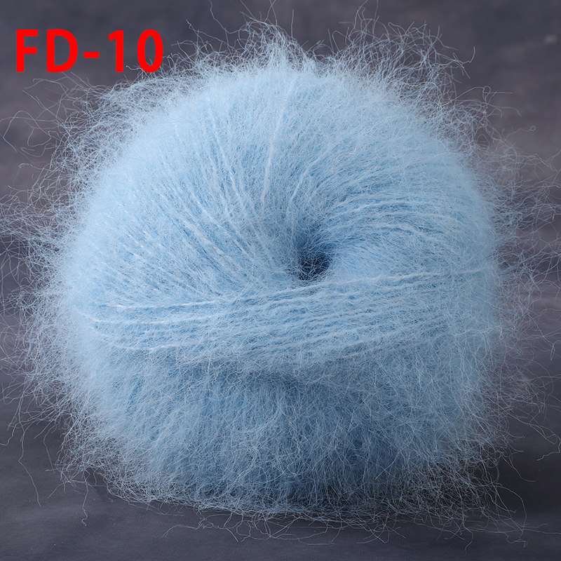 高档仿貂绒线长毛羊驼马海毛线手工DIY编织毛衣帽子围巾线中细线