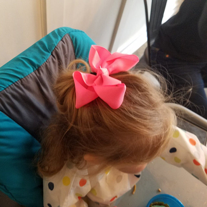 3英寸蝴蝶结发夹 欧美糖果色儿童 翘翘花鸭嘴夹小女孩宝宝头发饰