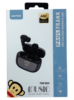 Paul Frank大嘴猴降噪入耳式蓝牙耳机apf-19双耳立体声音乐播放新