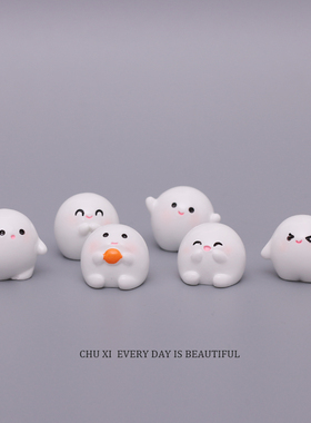 微景观卡通精灵小团子桌面小摆件