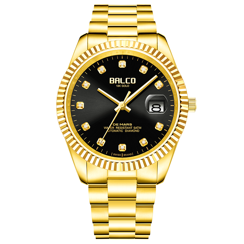 瑞士机芯镀24K黄金11颗钻石