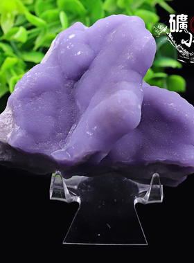 萤石矿物晶体紫色萤石玛瑙摆件