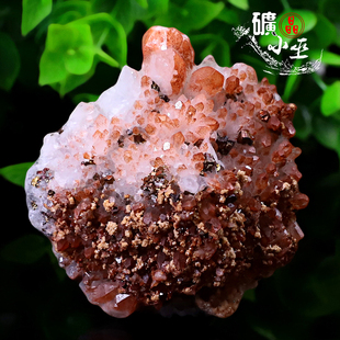 江西红白水晶黄铜矿原石标本白云石矿物晶体摆件聚晶矿石奇石24