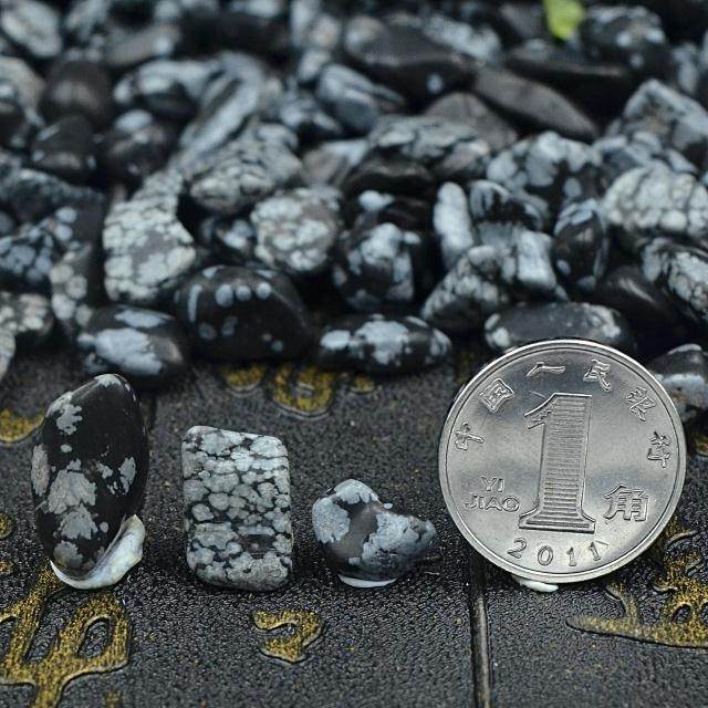 梅花黑曜石 大晶体碎石 鱼缸 DIY天然矿物晶体矿石 原石宝石摆件