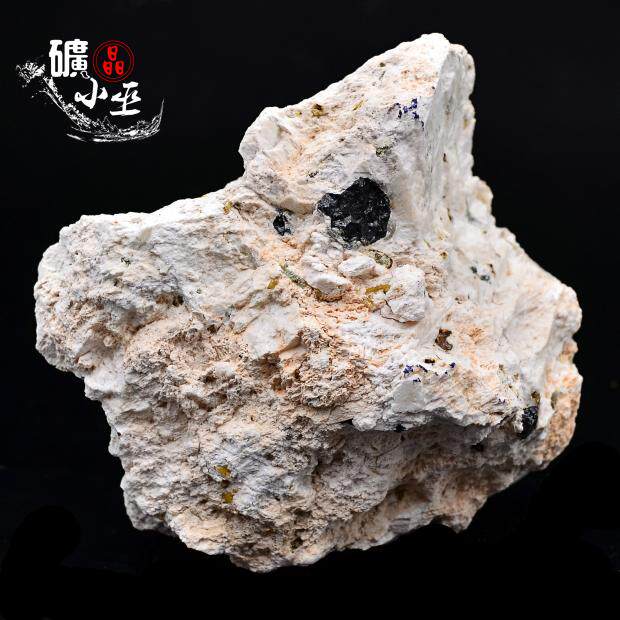 黑电气石长石一物一链接天然矿物晶体矿石教学标本原石摆件石头23