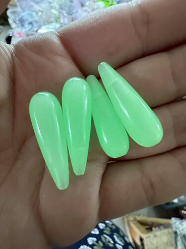 100只装八代钩用夜光珠配件发光水滴形状10×30