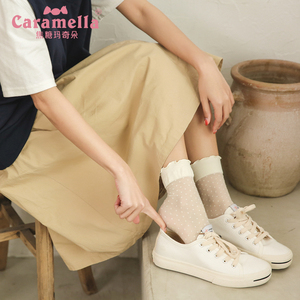 女夏季花边袜圆点透气薄丝袜