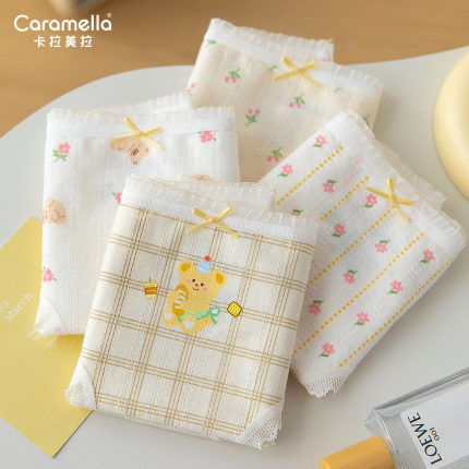 可爱内裤女2026新款女生三角裤7A抗菌裆部卡通透气三角裤女士短裤