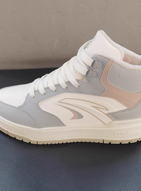 安踏982棉鞋女板鞋高帮2025冬新款加绒保暖3运动休闲鞋122548971