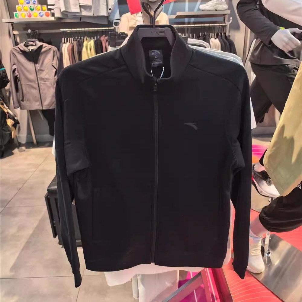 安踏外套男加绒保暖冬季针织3立领休闲运动服开衫上衣152547728N