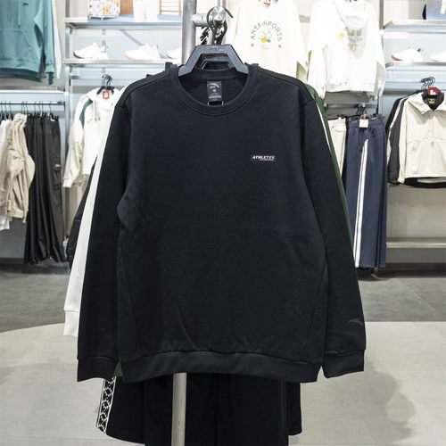 安踏卫衣男加绒保暖2025冬季新款1百搭针织运动服上衣152547726N