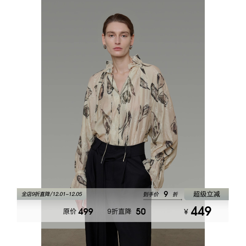 UNSPOKEN复古印花衬衫