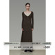 UNSPOKEN假两件挂脖修身 显瘦气质长裙子 修身 连衣裙女春季 2026新款