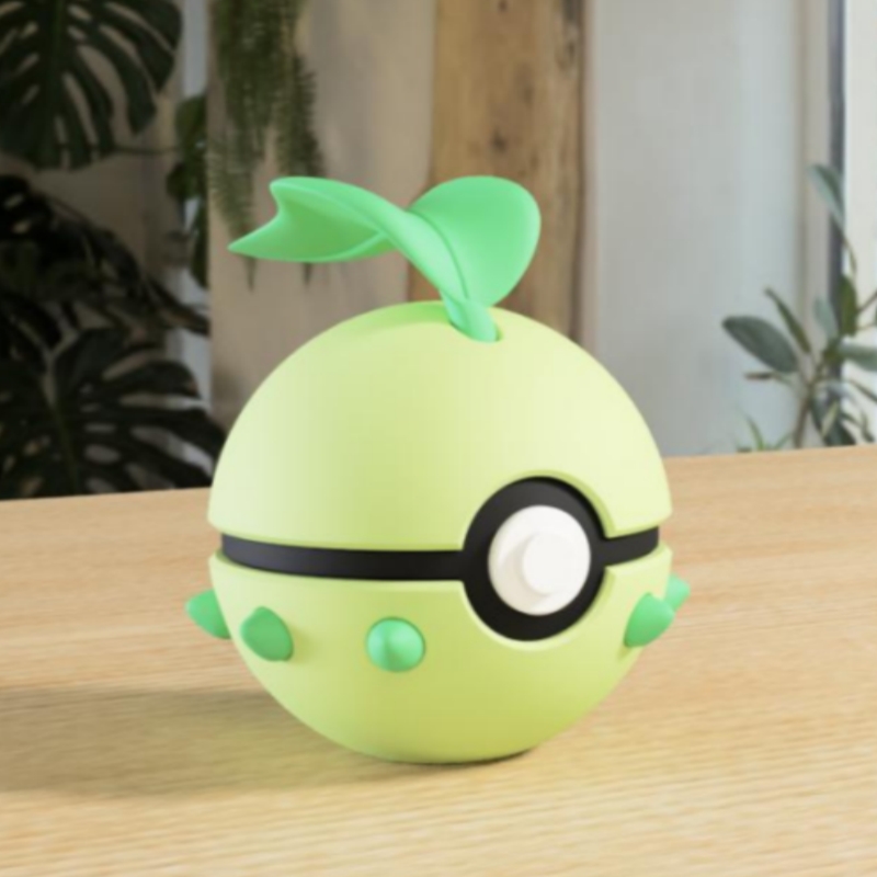 菊草叶 宠物精灵球 宝可梦 口袋怪兽 混世模玩工作室创意作品